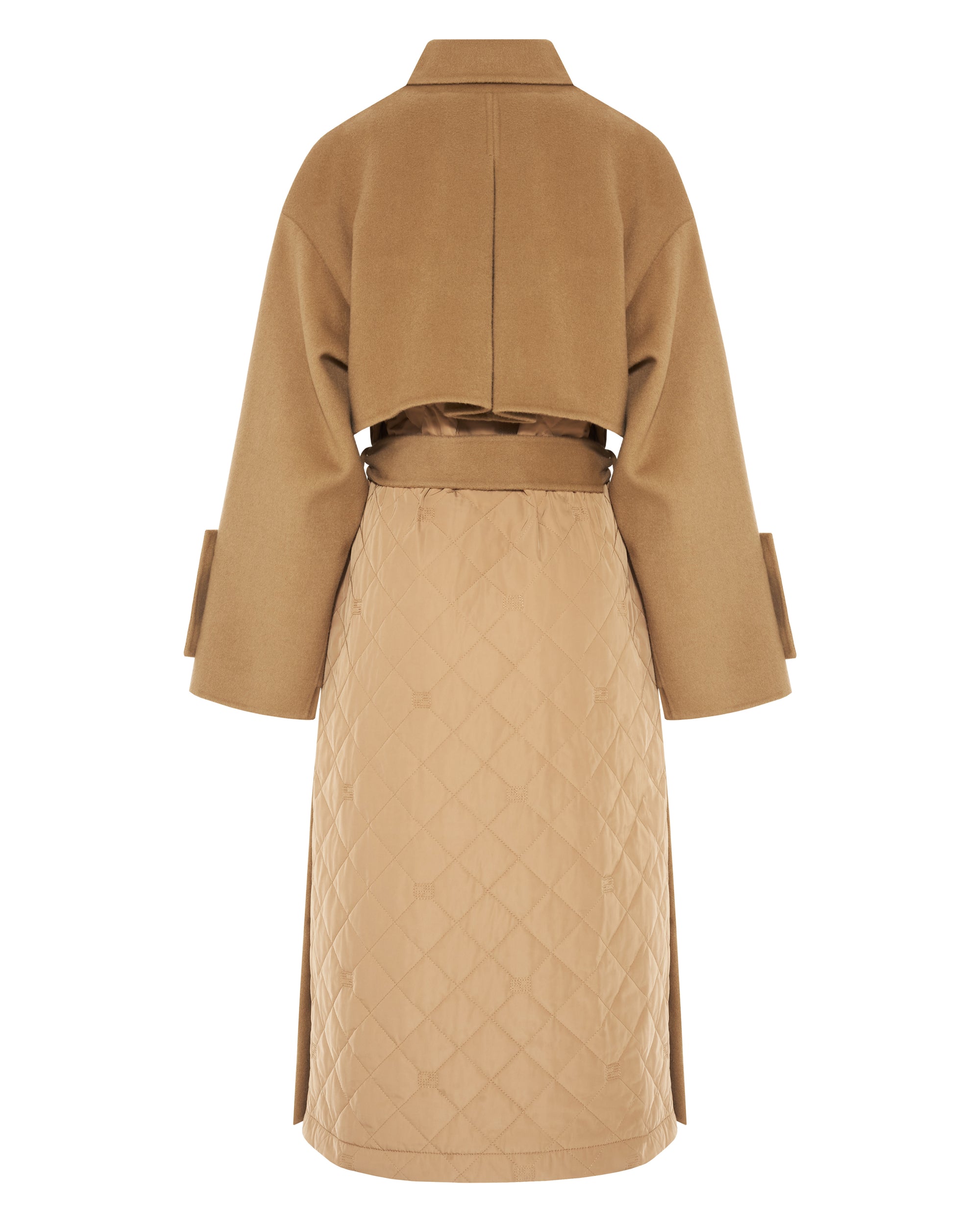 Trench Coat In Double Fabric And Quilt