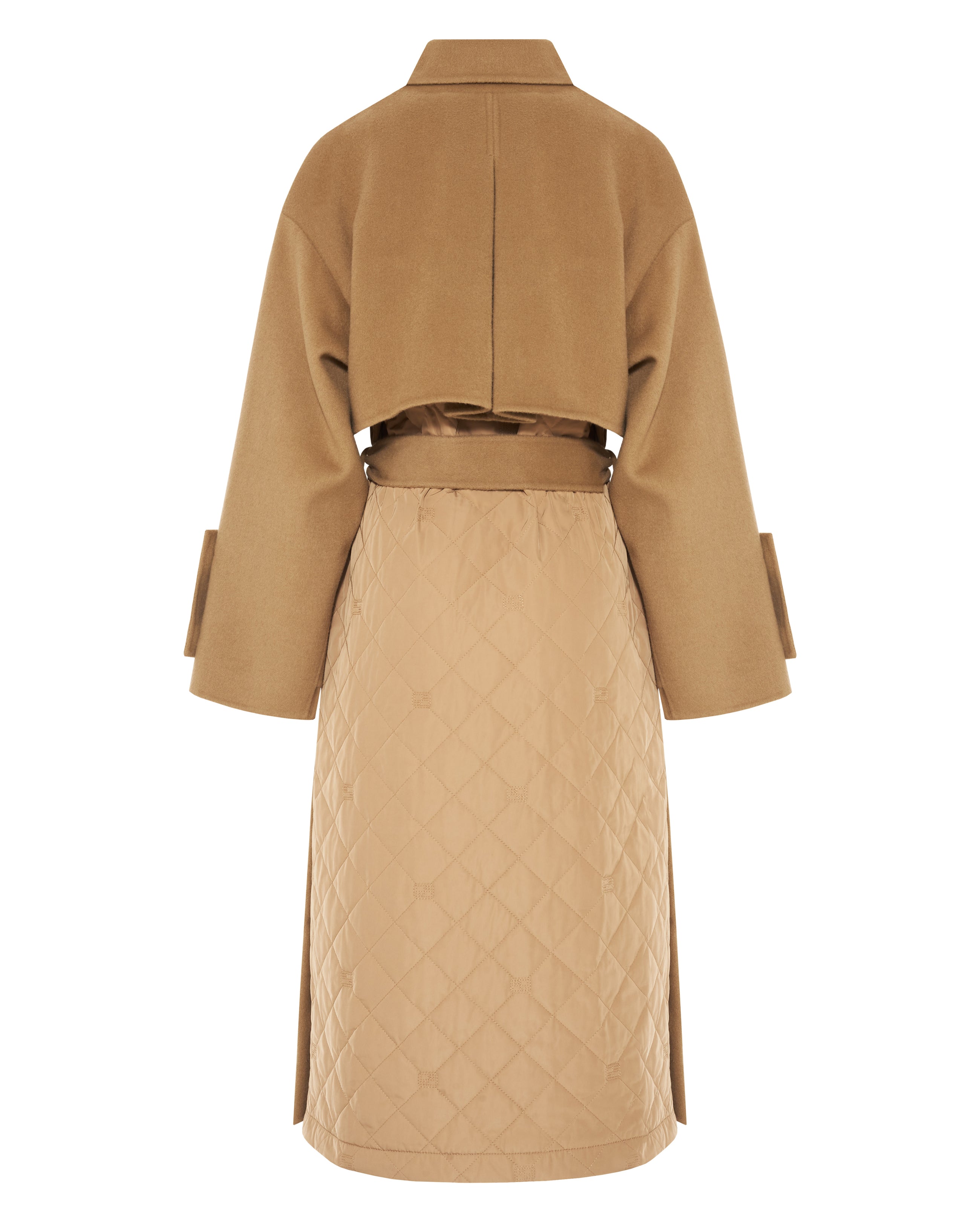 Trench Coat In Double Fabric And Quilt
