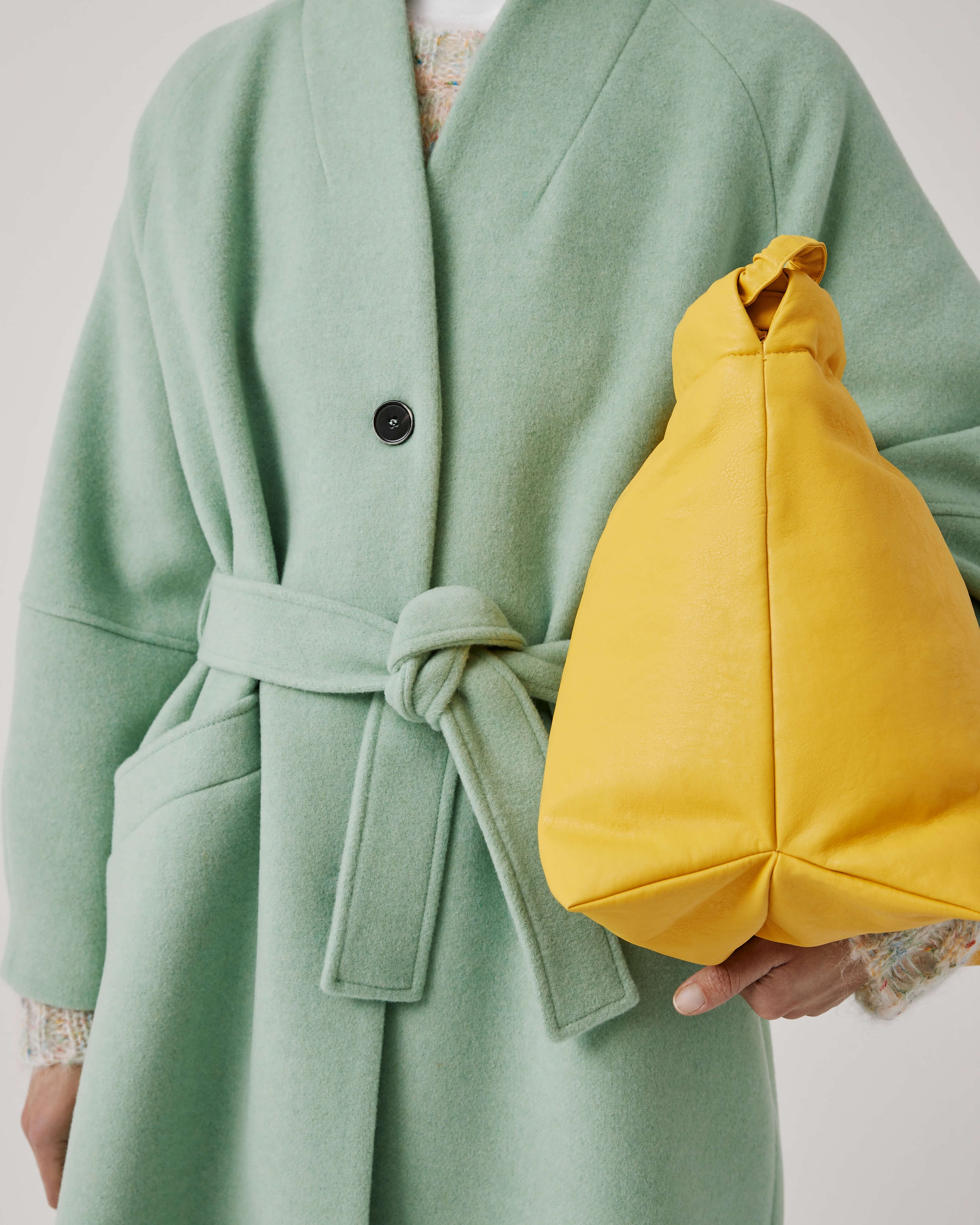 Wool Coat with Belt