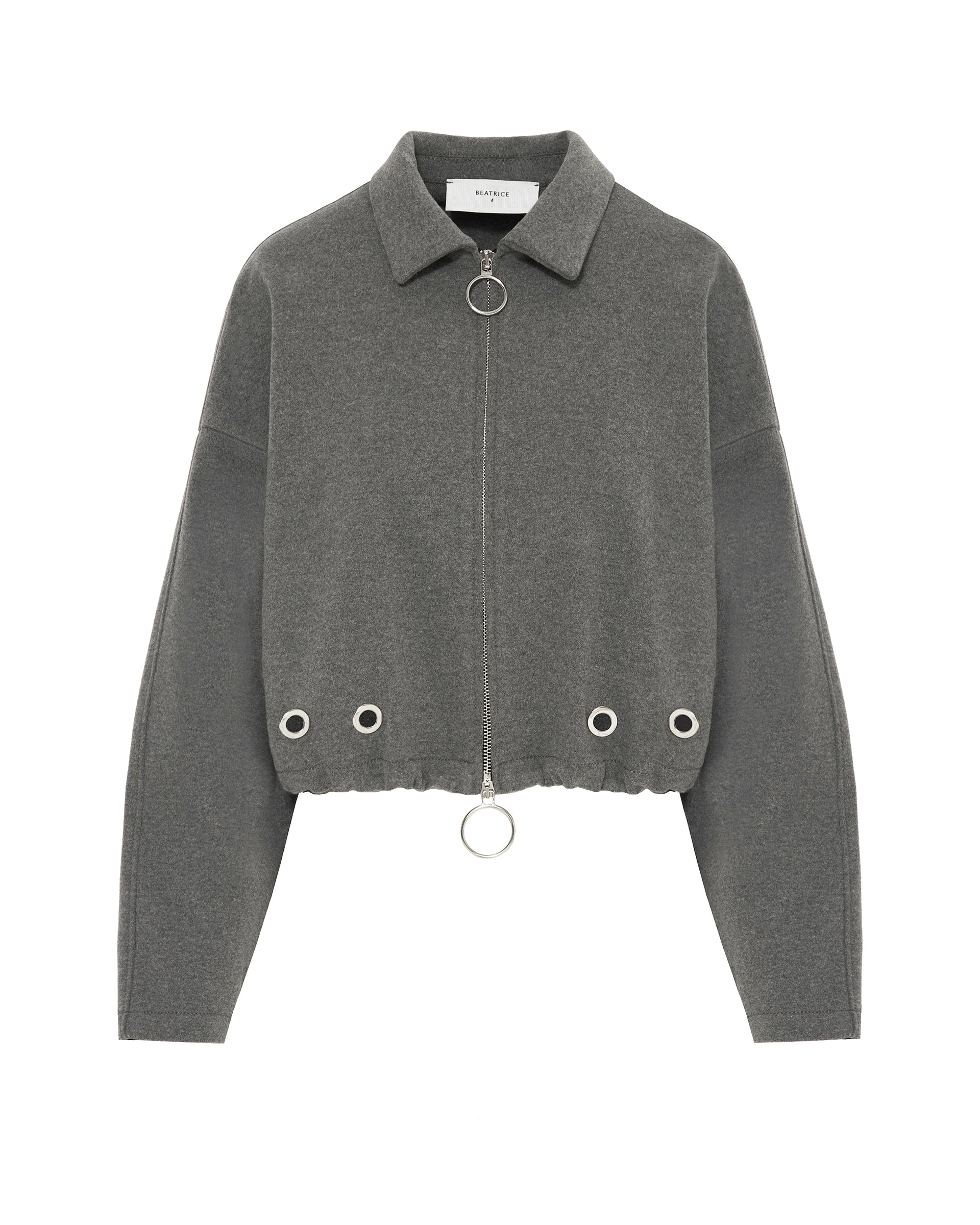 Bomber Jacket With Metal Eyelets