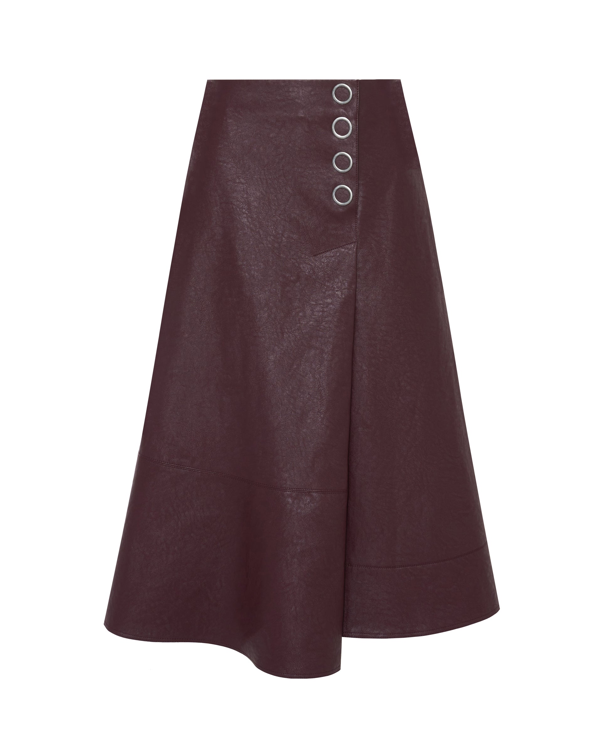 Flared Skirt Of Ecoleather