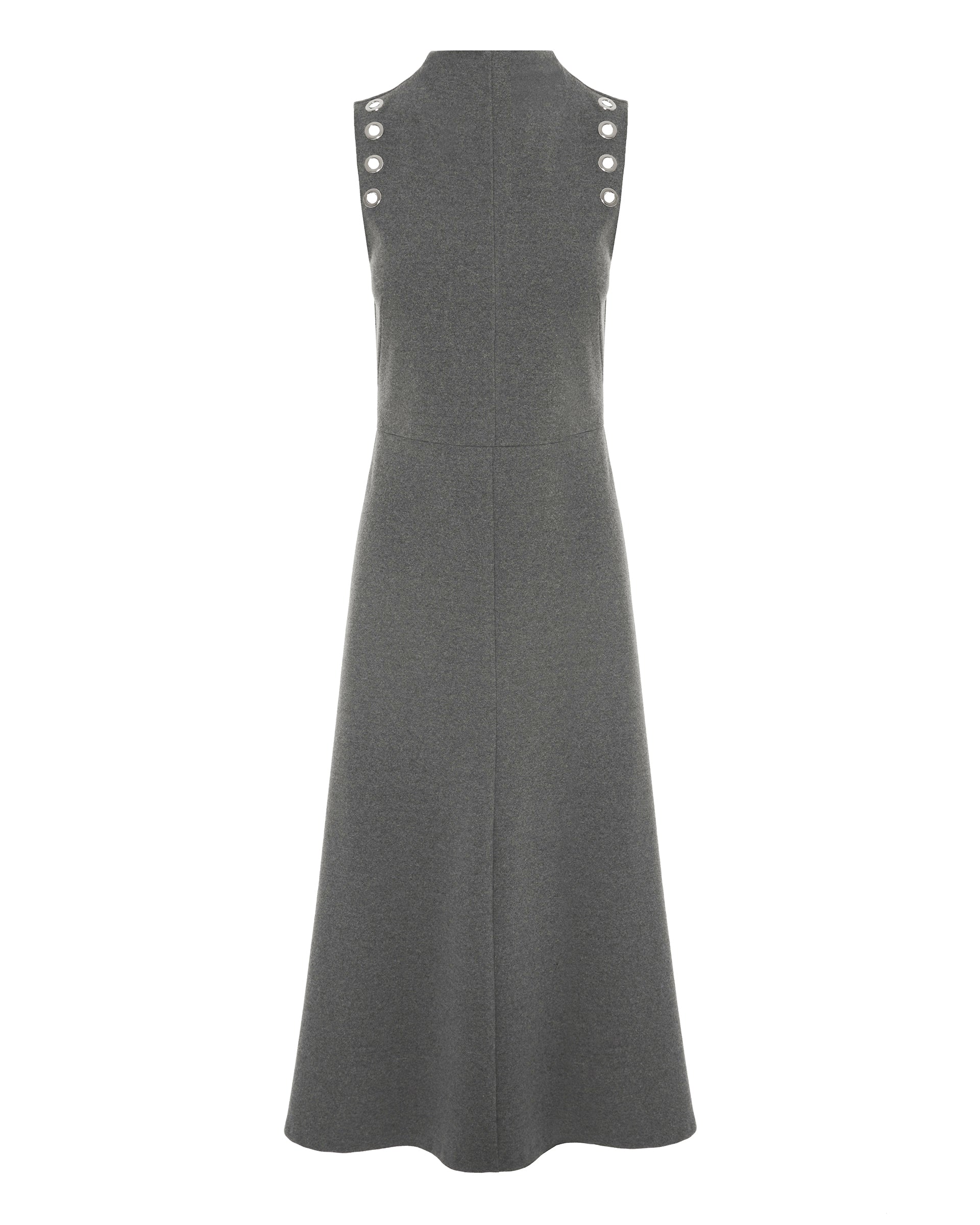 Sleeveless Dress With Nickel Eyelets