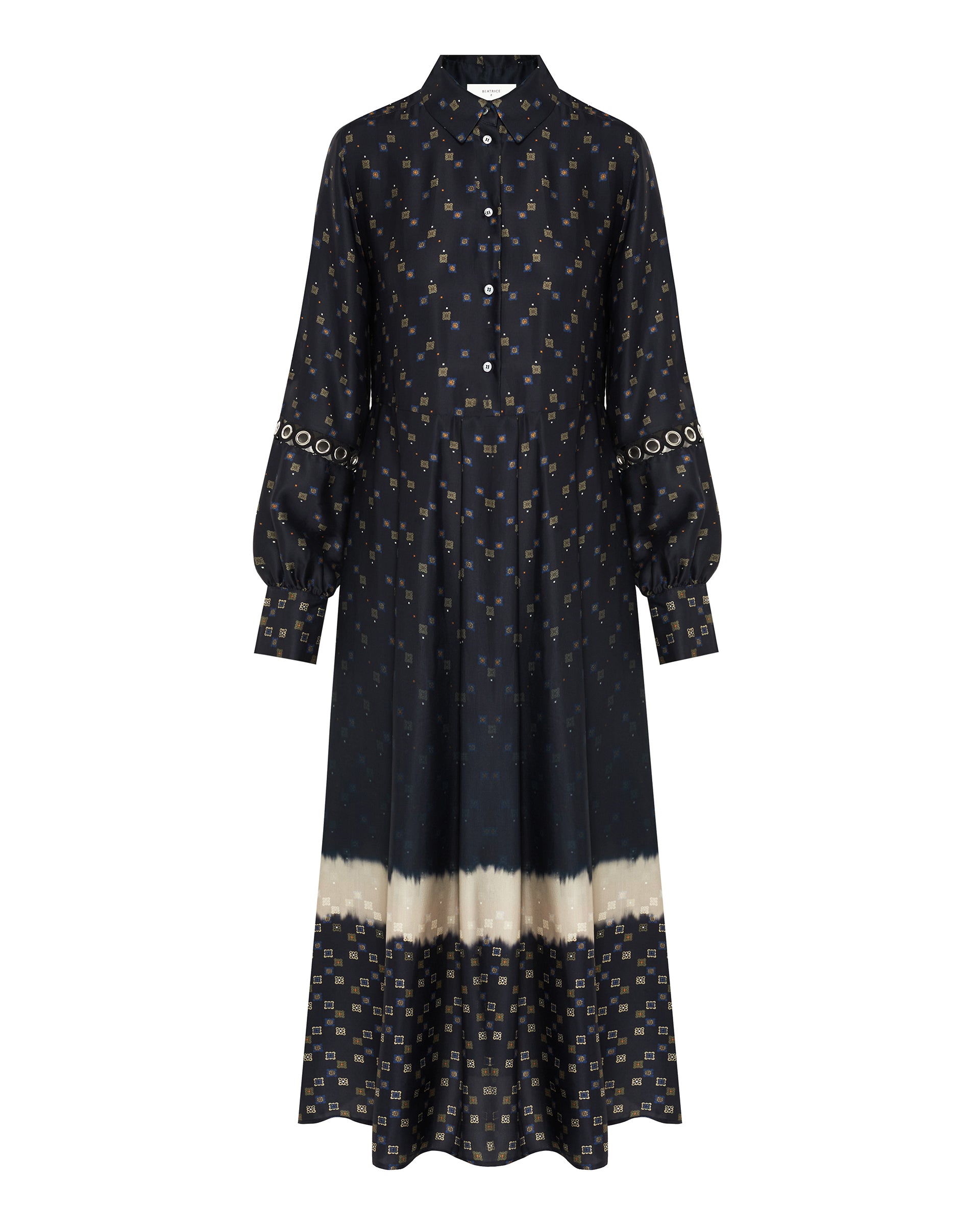 Printed Dress With Pleated Skirt