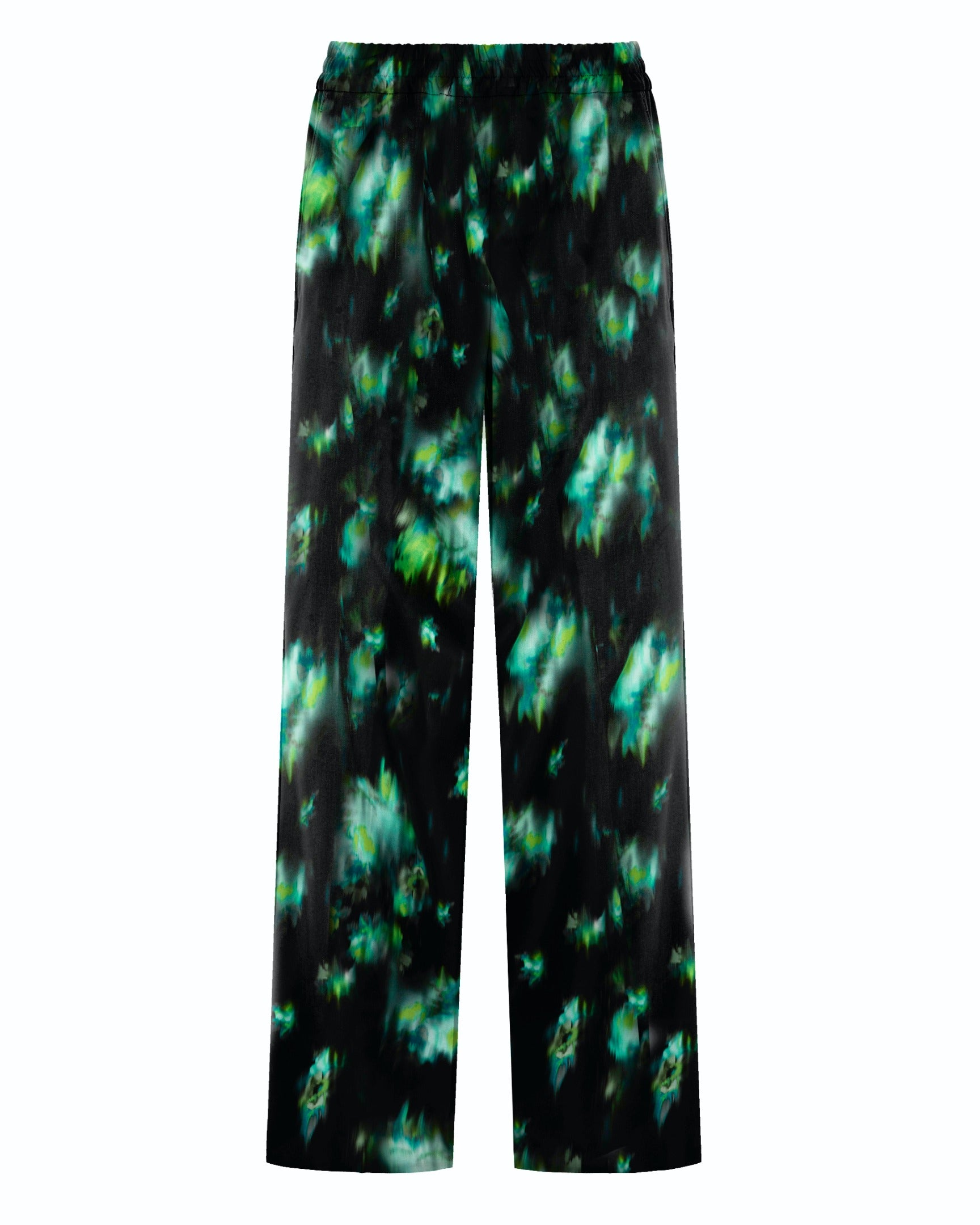 Palazzo Trousers With Floral Chine Print