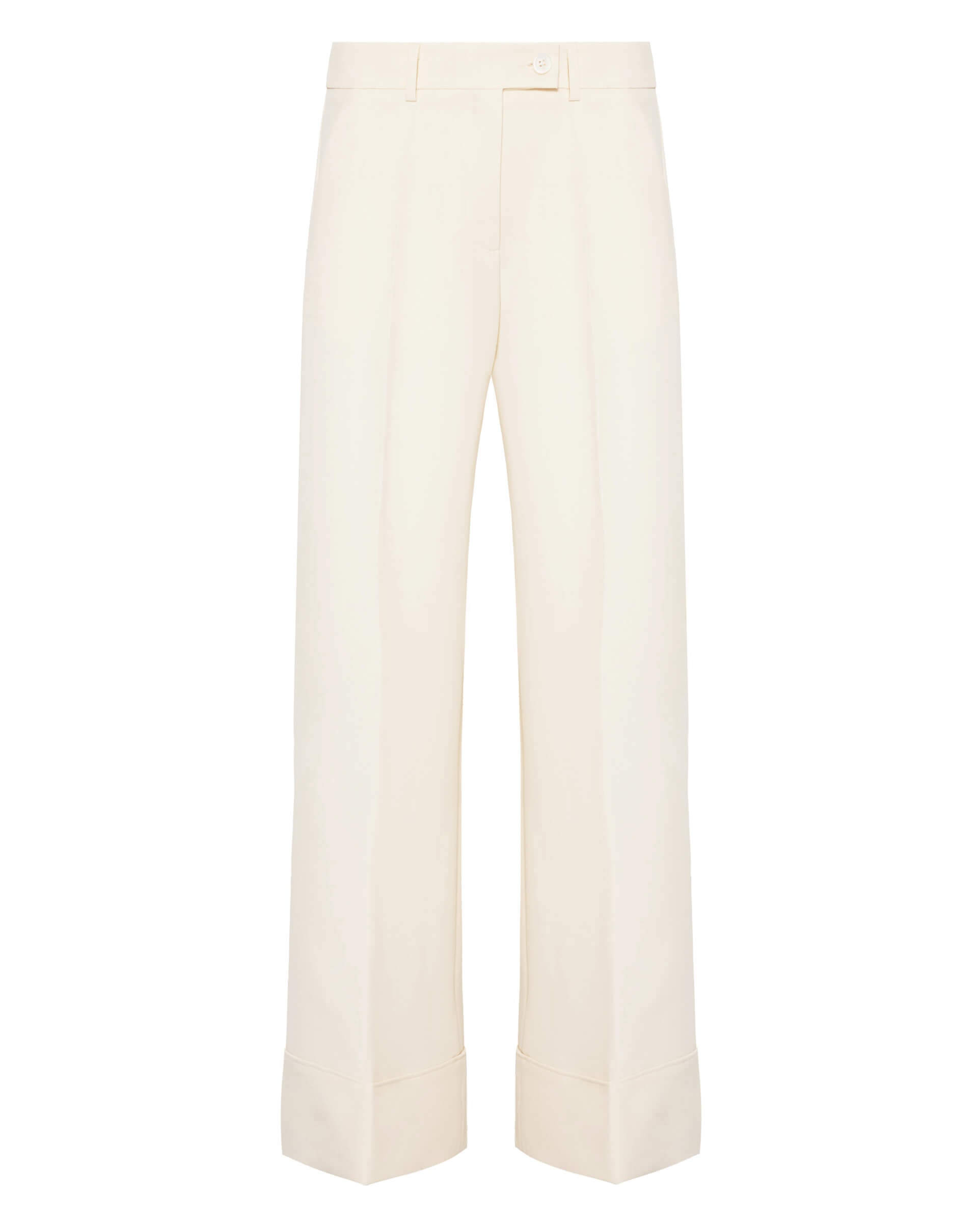 Palazzo Trousers With Bottom Flounce