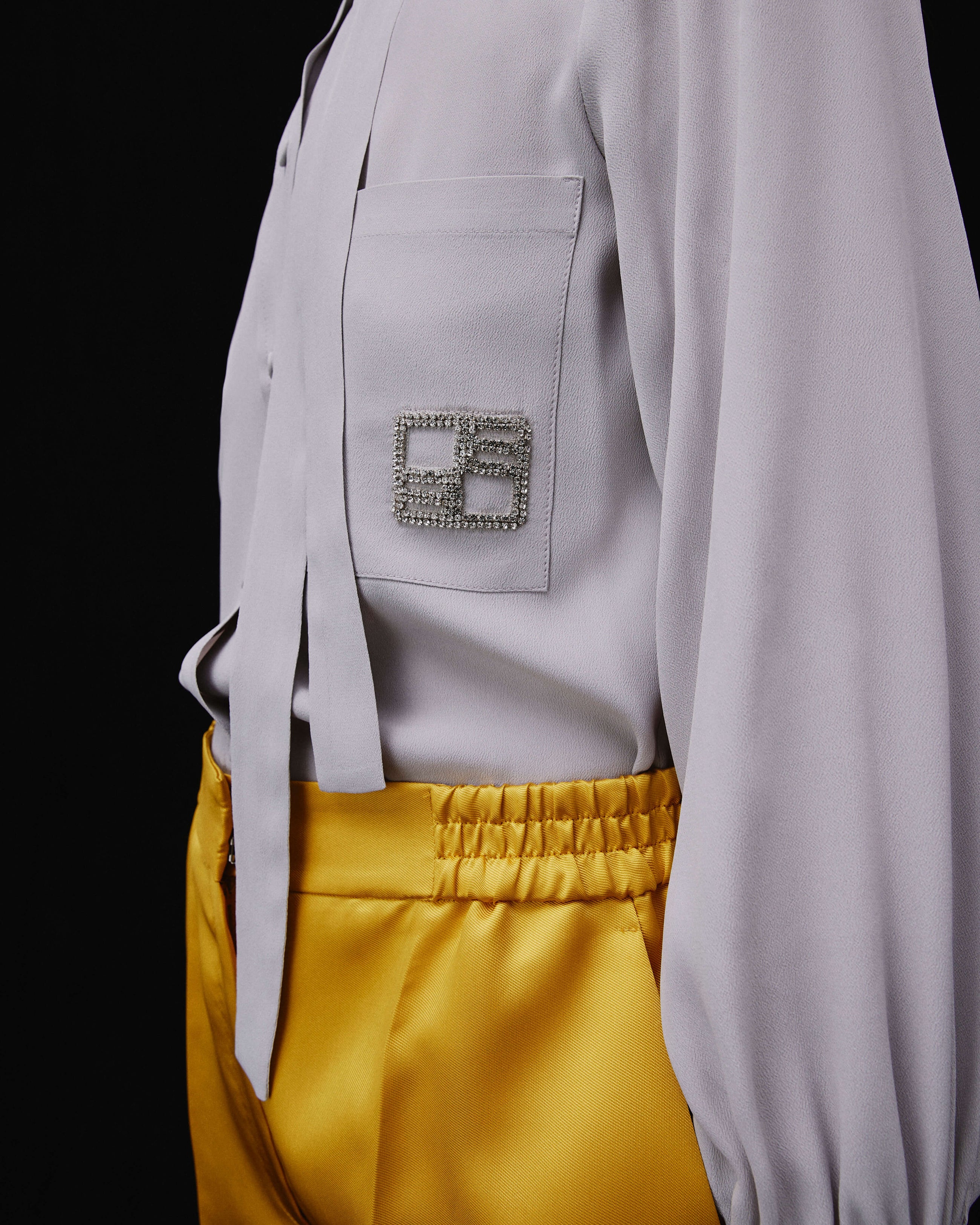 Hand-Embroidered Blended Silk Shirt