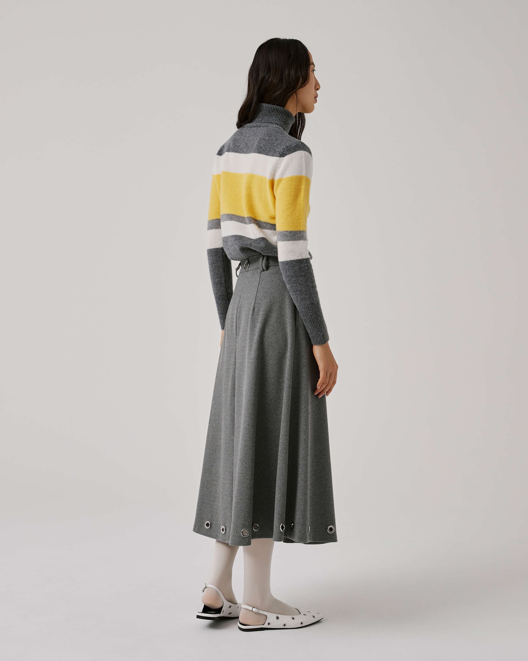 Flared Skirts With Metal Eyelets