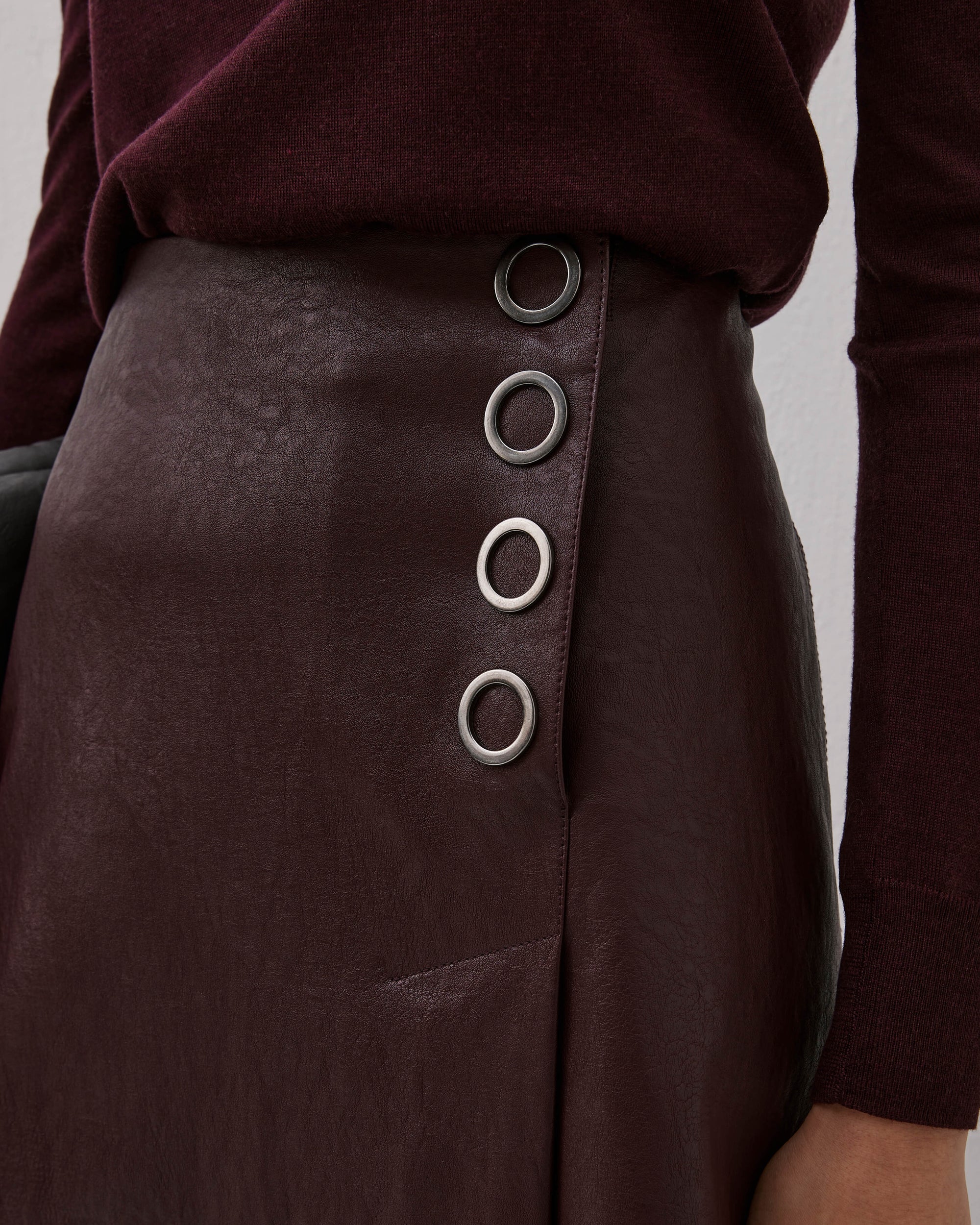 Flared Skirt Of Ecoleather