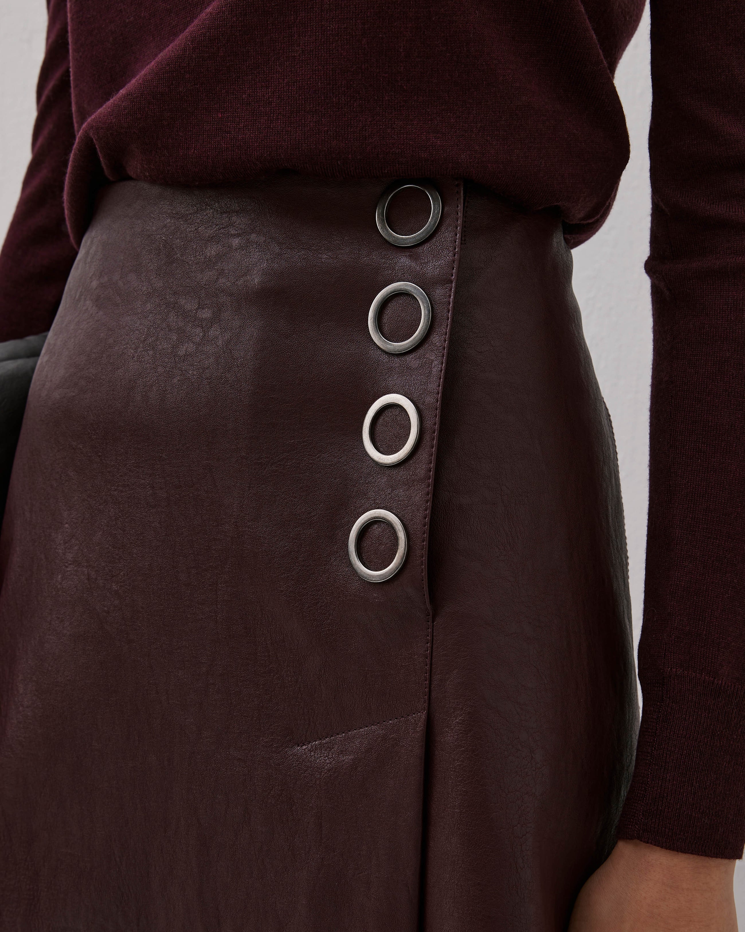 Flared Skirt Of Ecoleather