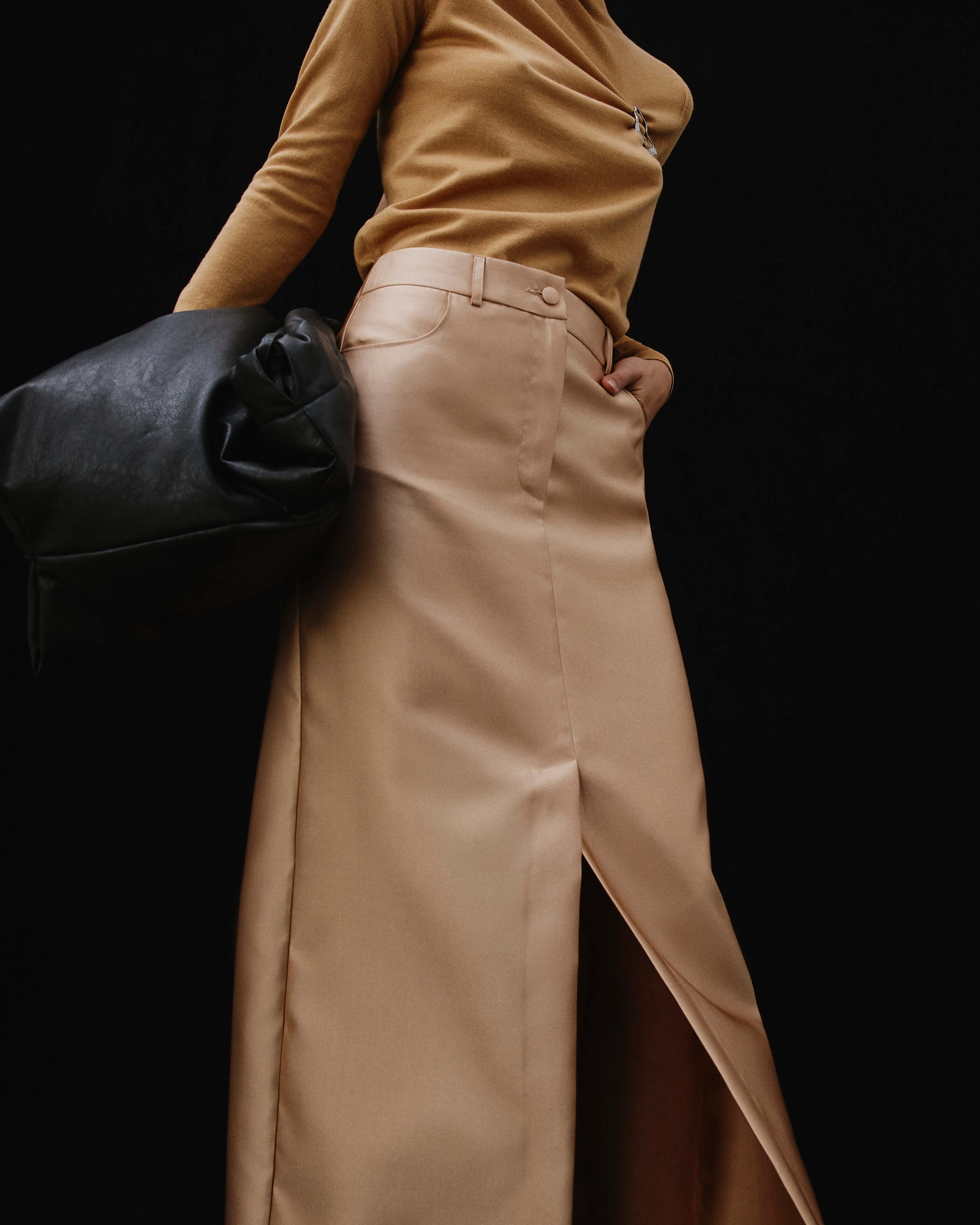 Long Pencil Skirt Of Duchesse