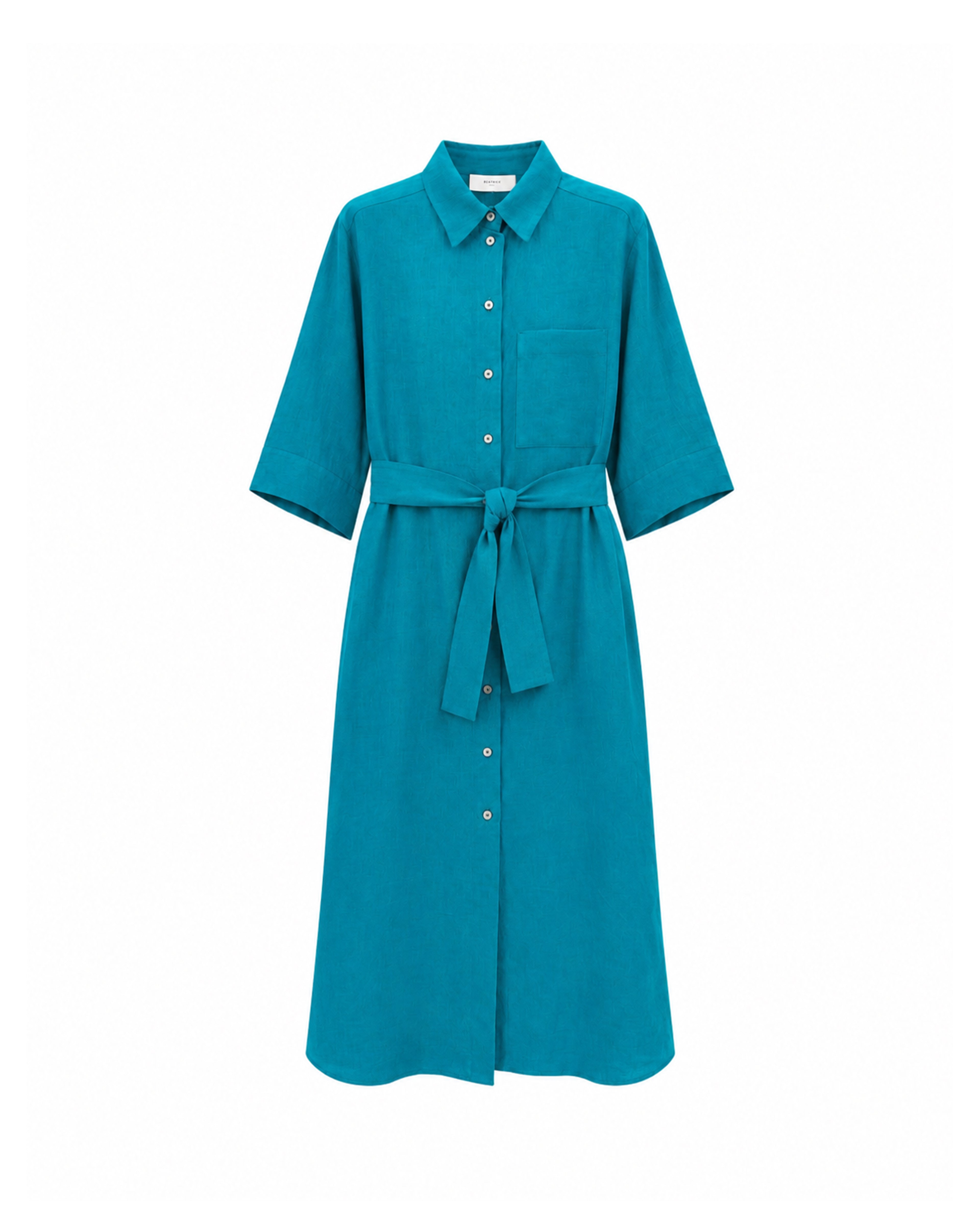 Fluid Shirt Dress with Belt