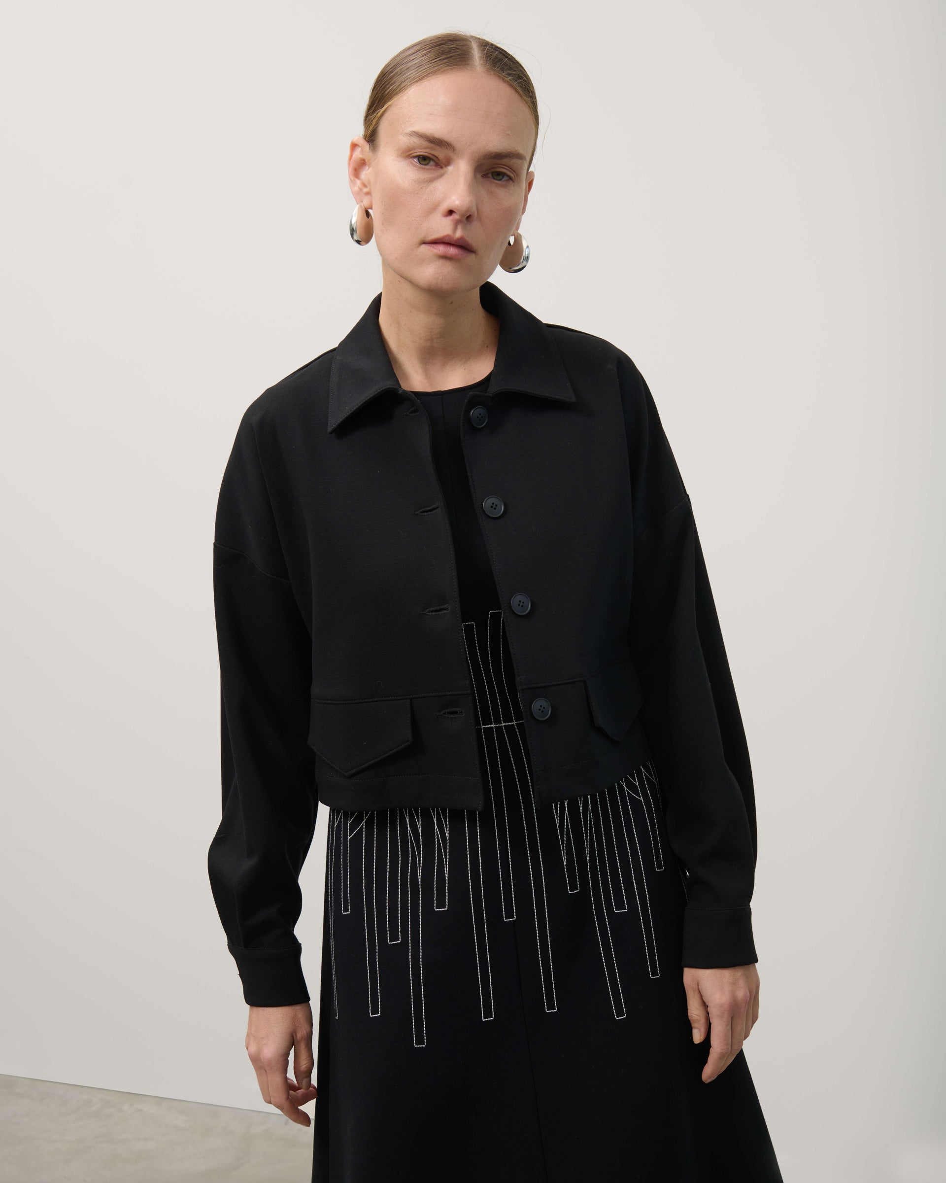 ジャケット・アウター Stitch Design No Collar Jacket 別注 STRETCHED HYBRID NO COLLAR JACKET(0 BLACK): White