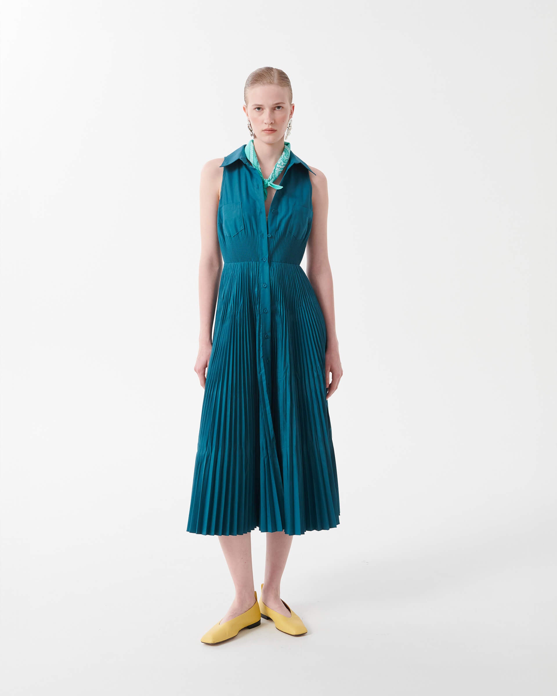 beatrice pleated midi dress Aje Beatrice Pleated Midi Dress in Whimsical Dove Print Size S / AU 8