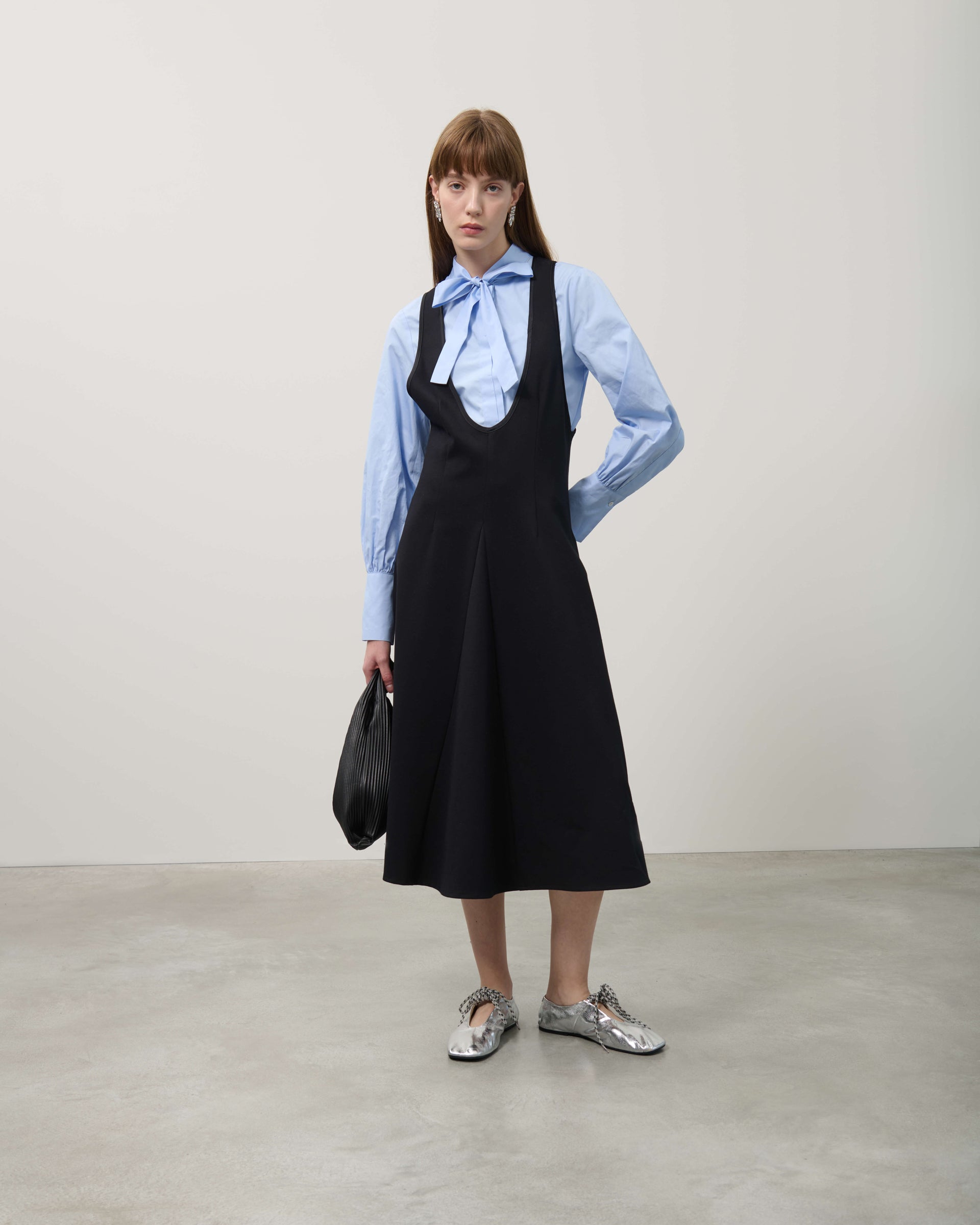 SLEEVELESS DRESS IN MILANO STITCH