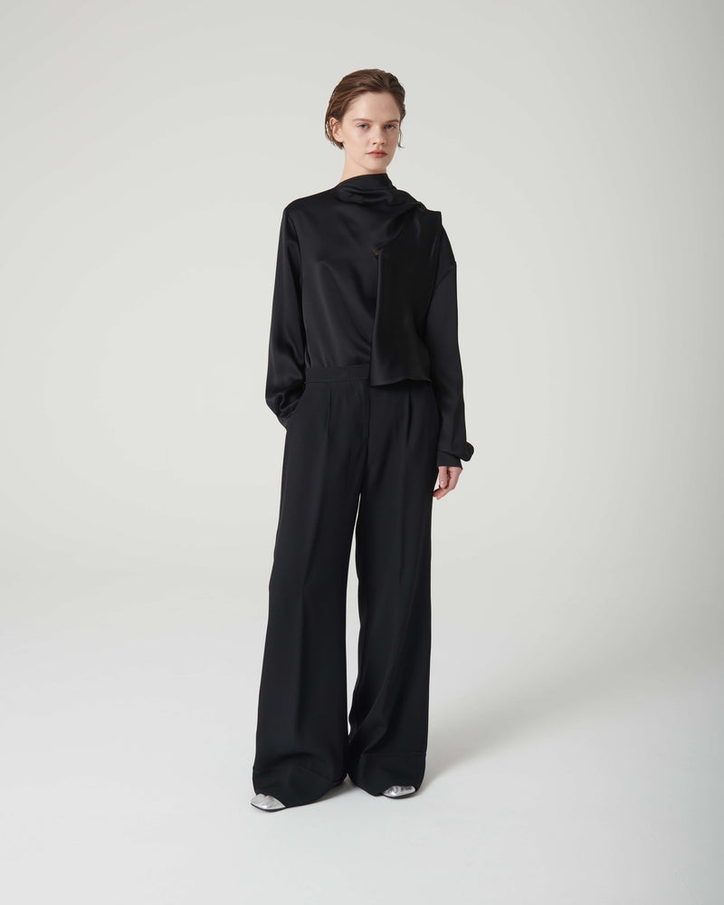 PALAZZO PANTS WITH RUFFLE