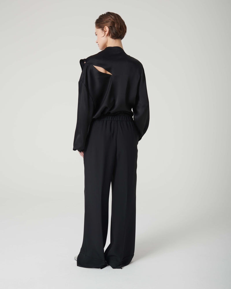 PALAZZO PANTS WITH RUFFLE