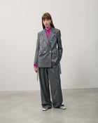 DOUBLE-BREASTED JACKET WITH BELT