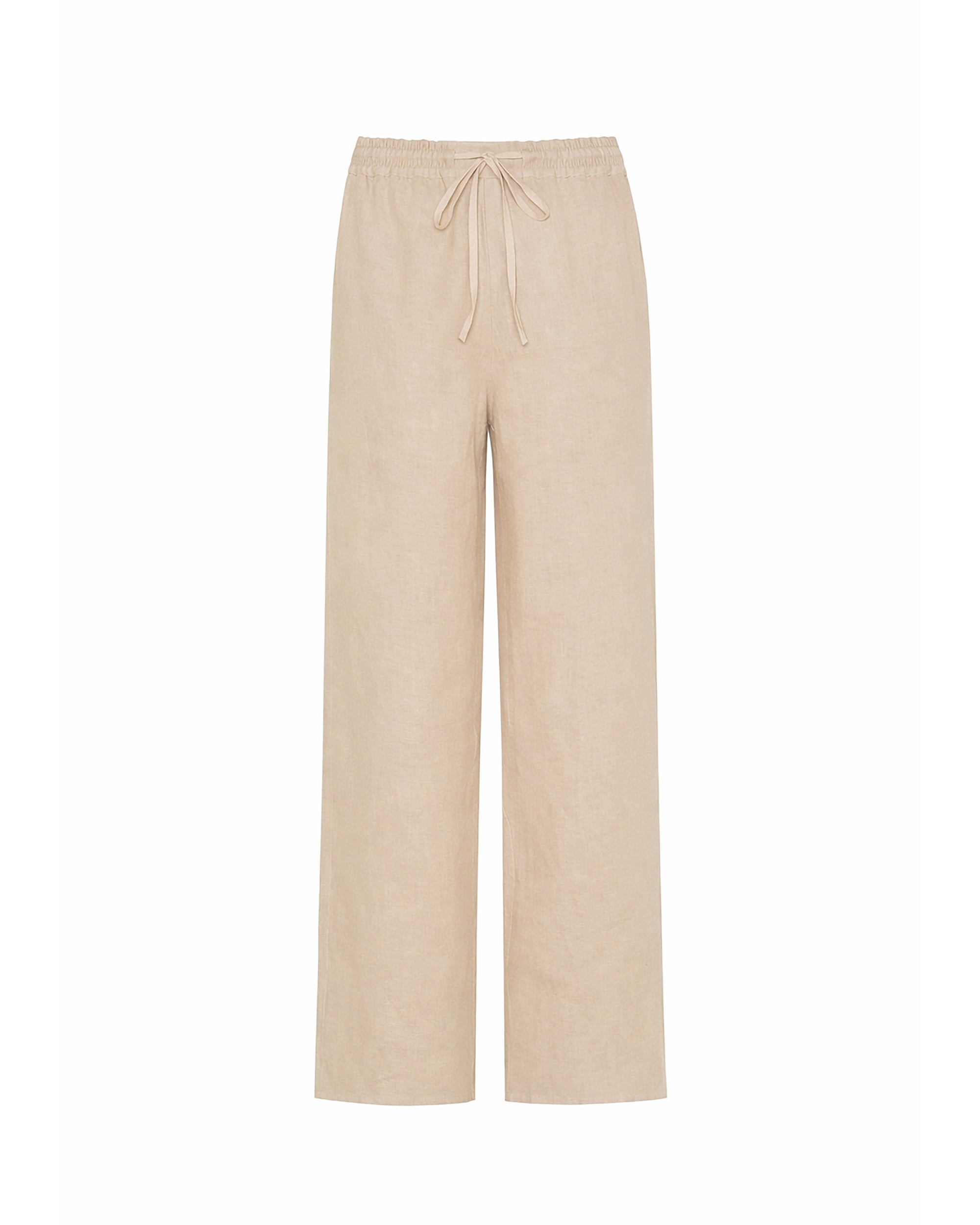 PANTALONI PALAZZO IN LINO