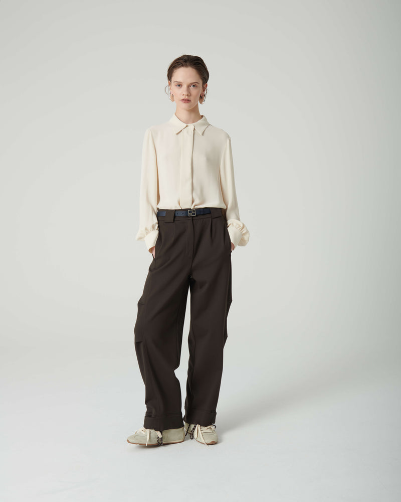 BALOON PANTS IN MILANO STITCH