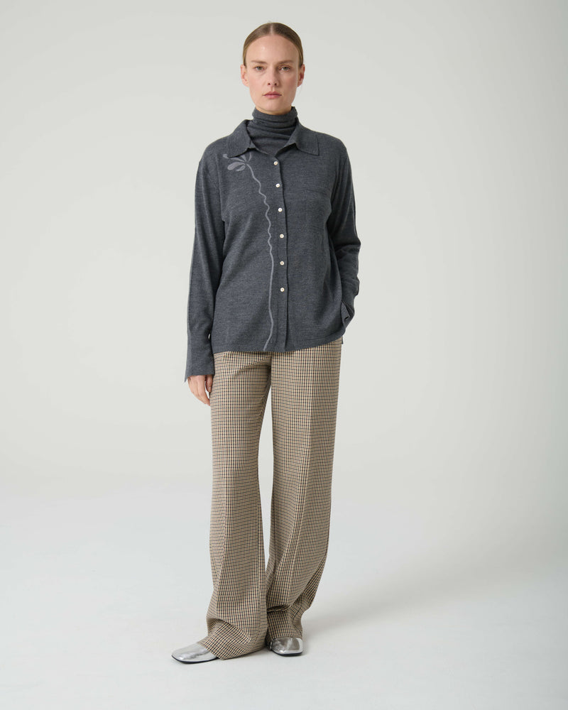 PALAZZO PANTS IN MICRO CHECK