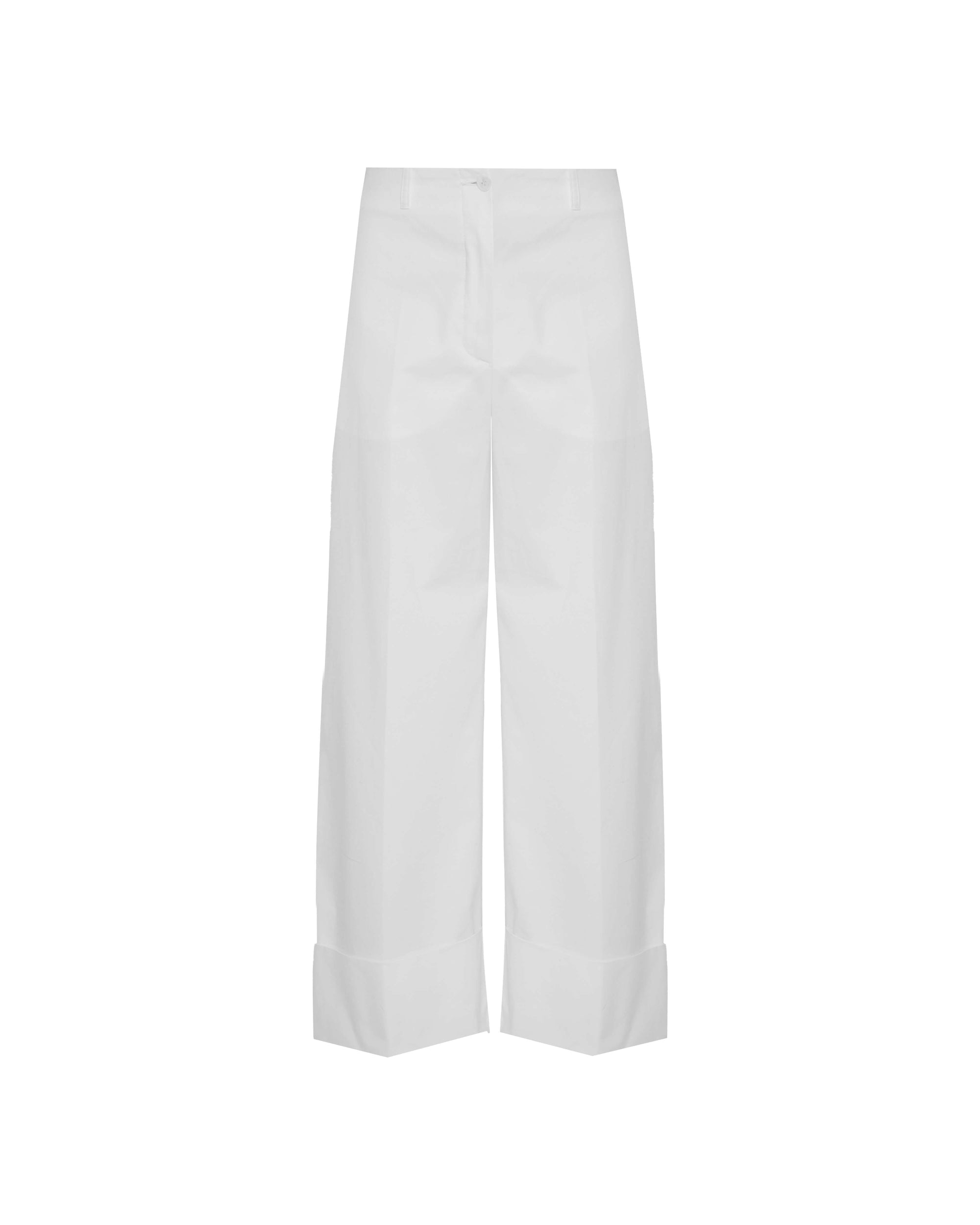WIDE-LEG TROUSERS WITH TURN-UPS