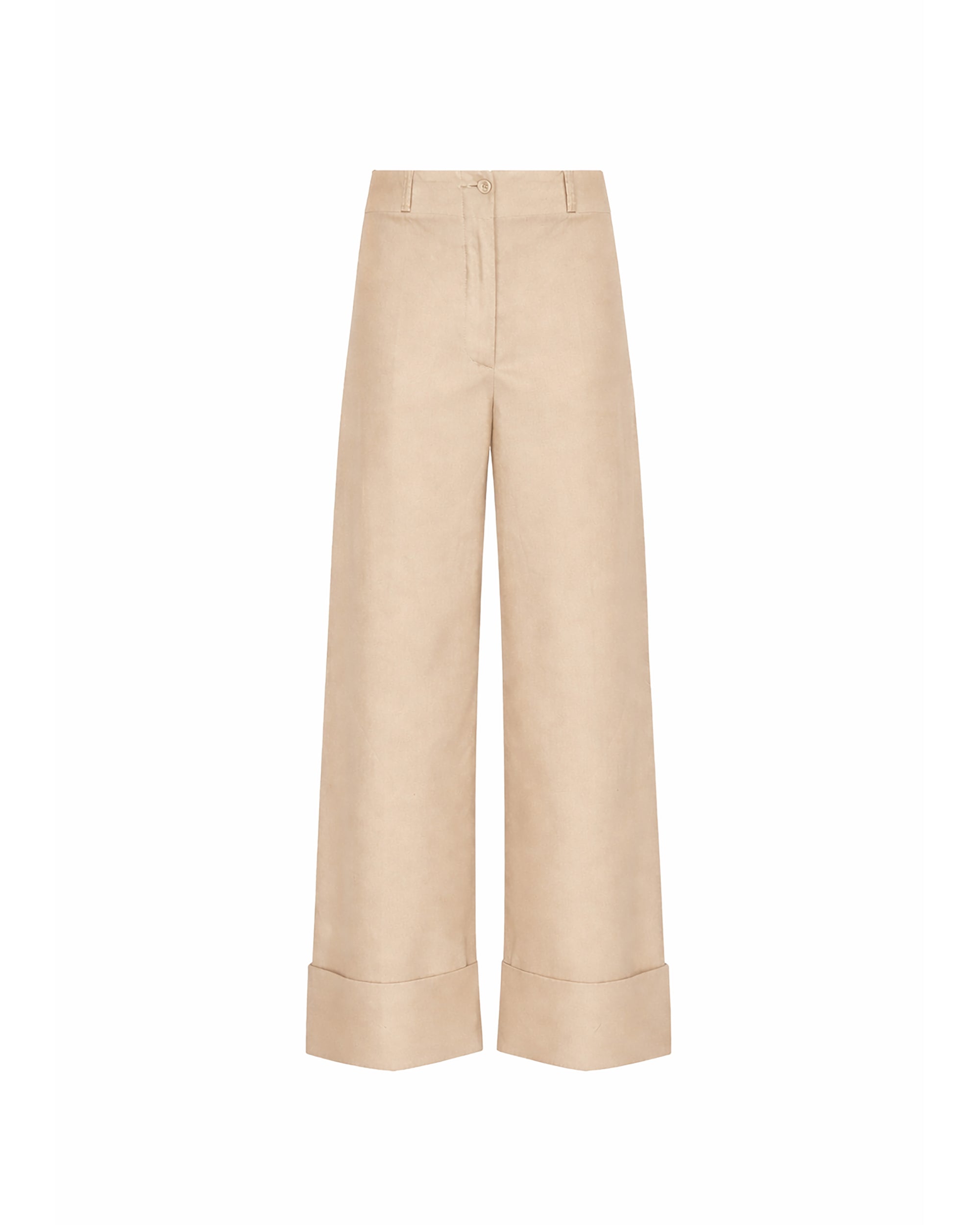 WIDE-LEG TROUSERS WITH TURN-UPS