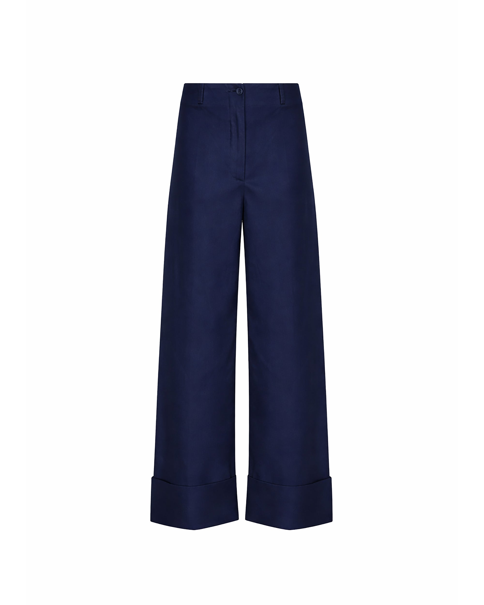 WIDE-LEG TROUSERS WITH TURN-UPS