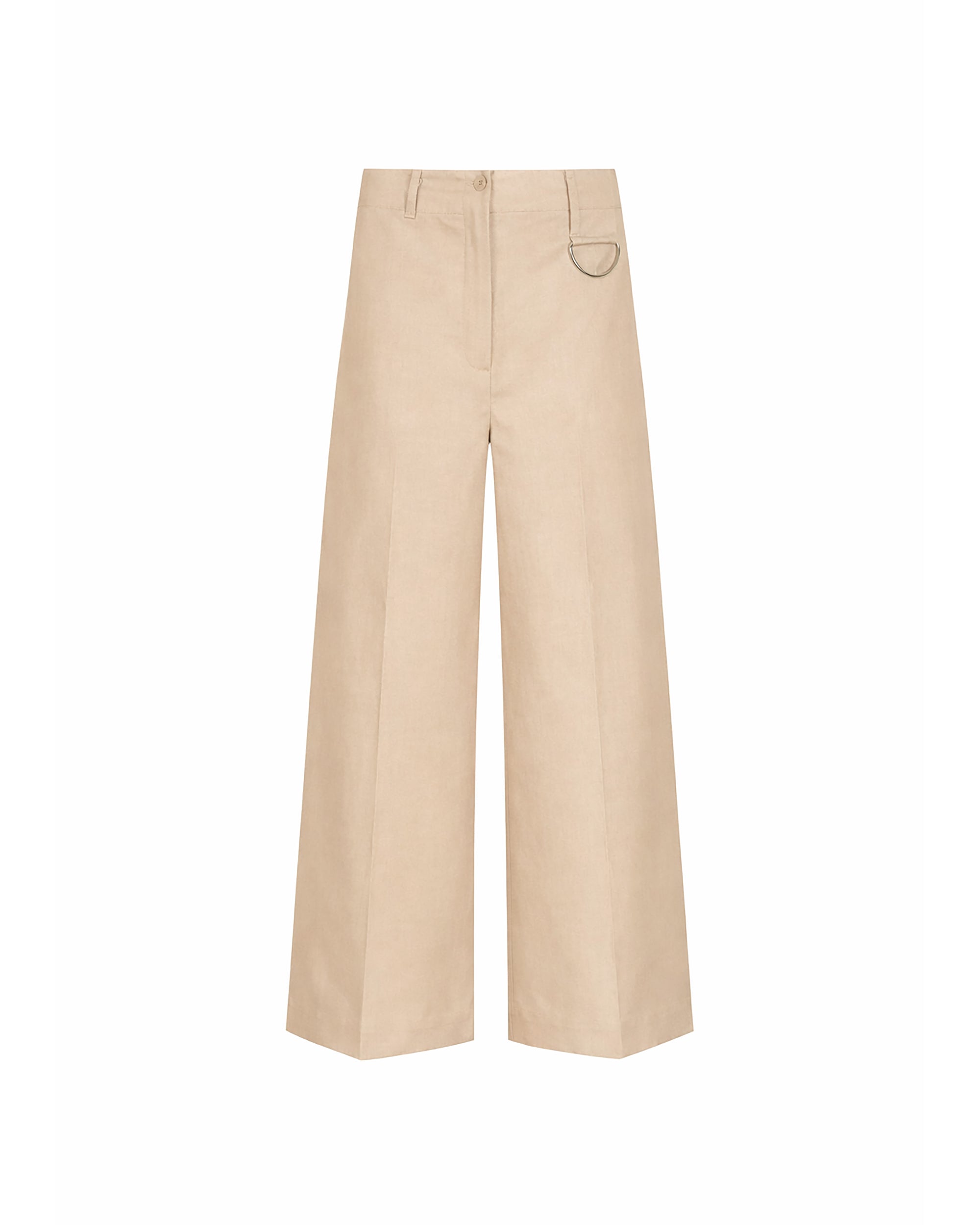 WIDE-LEG TROUSERS WITH METAL DETAIL