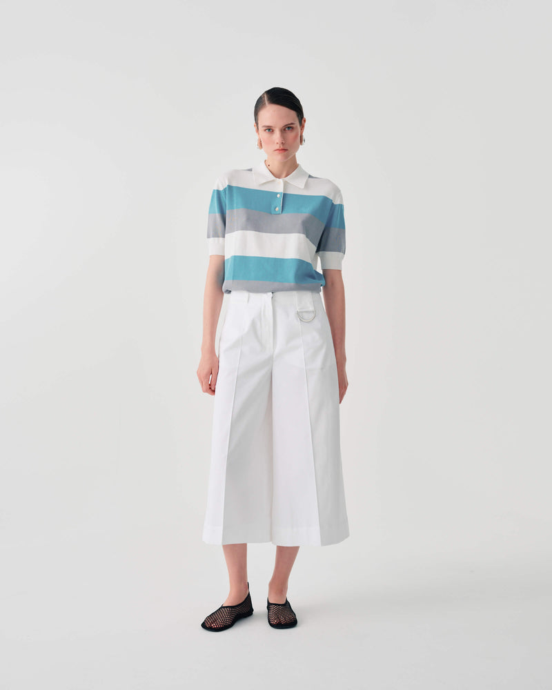 WIDE-LEG TROUSERS WITH METAL DETAIL