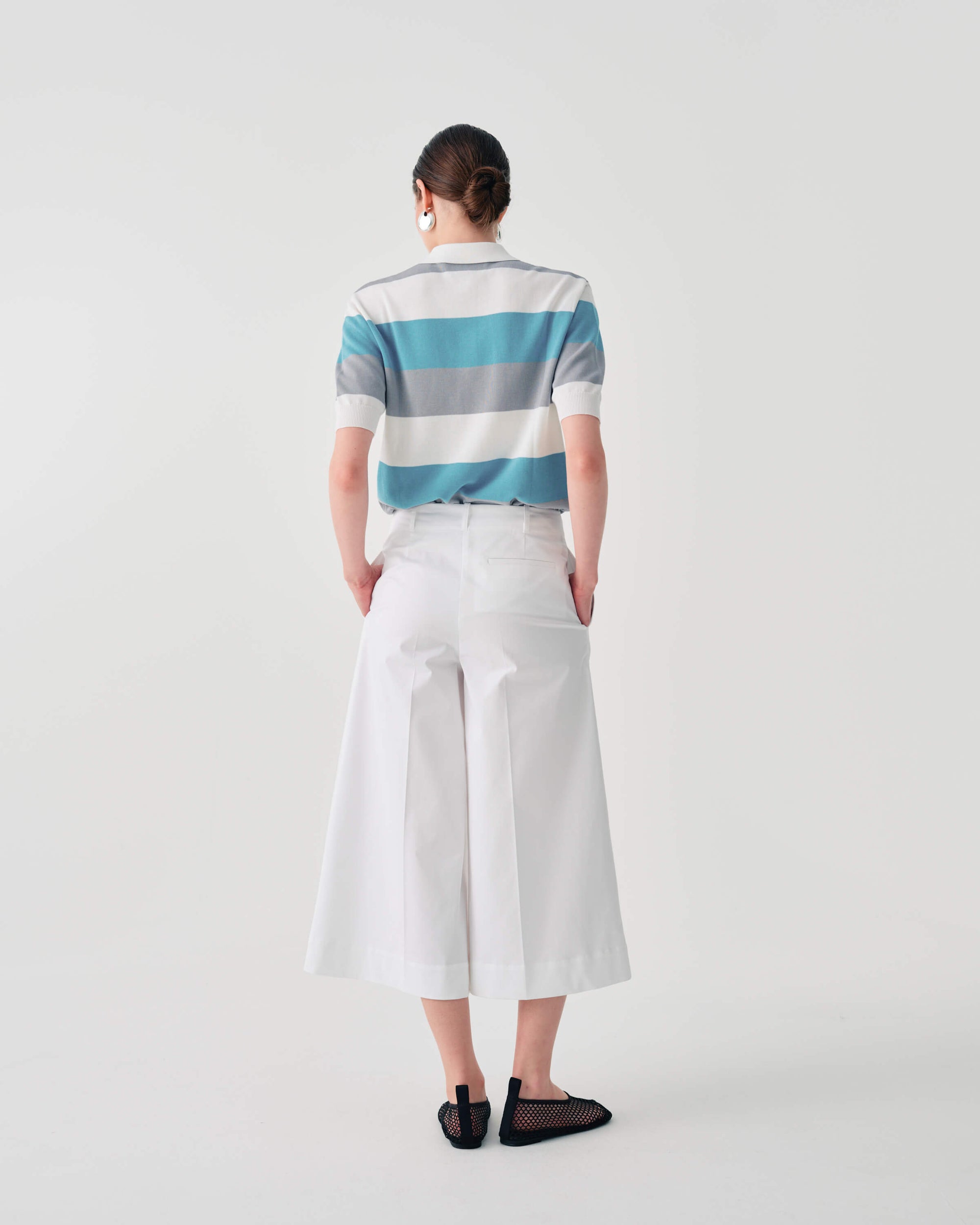 WIDE-LEG TROUSERS WITH METAL DETAIL