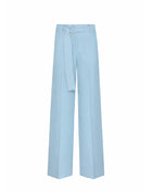 PANTALONI A GAMBA LARGA CON CINTURA AD ANELLO