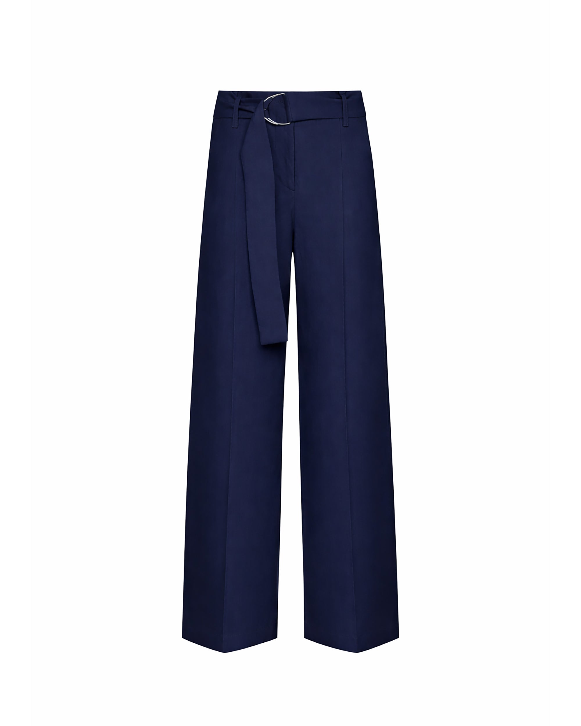 PANTALONI A GAMBA LARGA CON CINTURA AD ANELLO