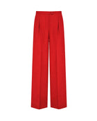 WIDE-LEG TROUSERS WITH CONTRAST WAISTBAND