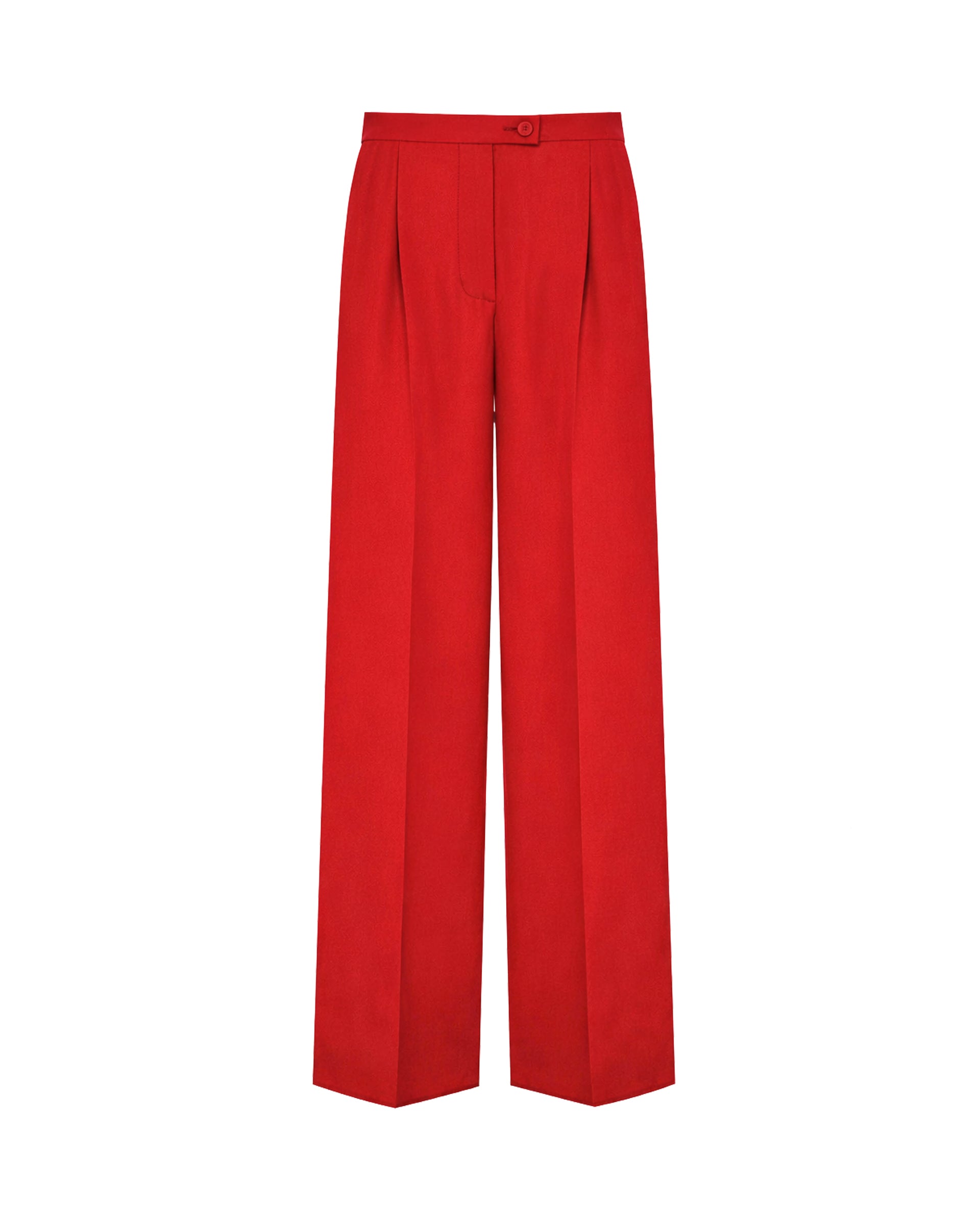 WIDE-LEG TROUSERS WITH CONTRAST WAISTBAND