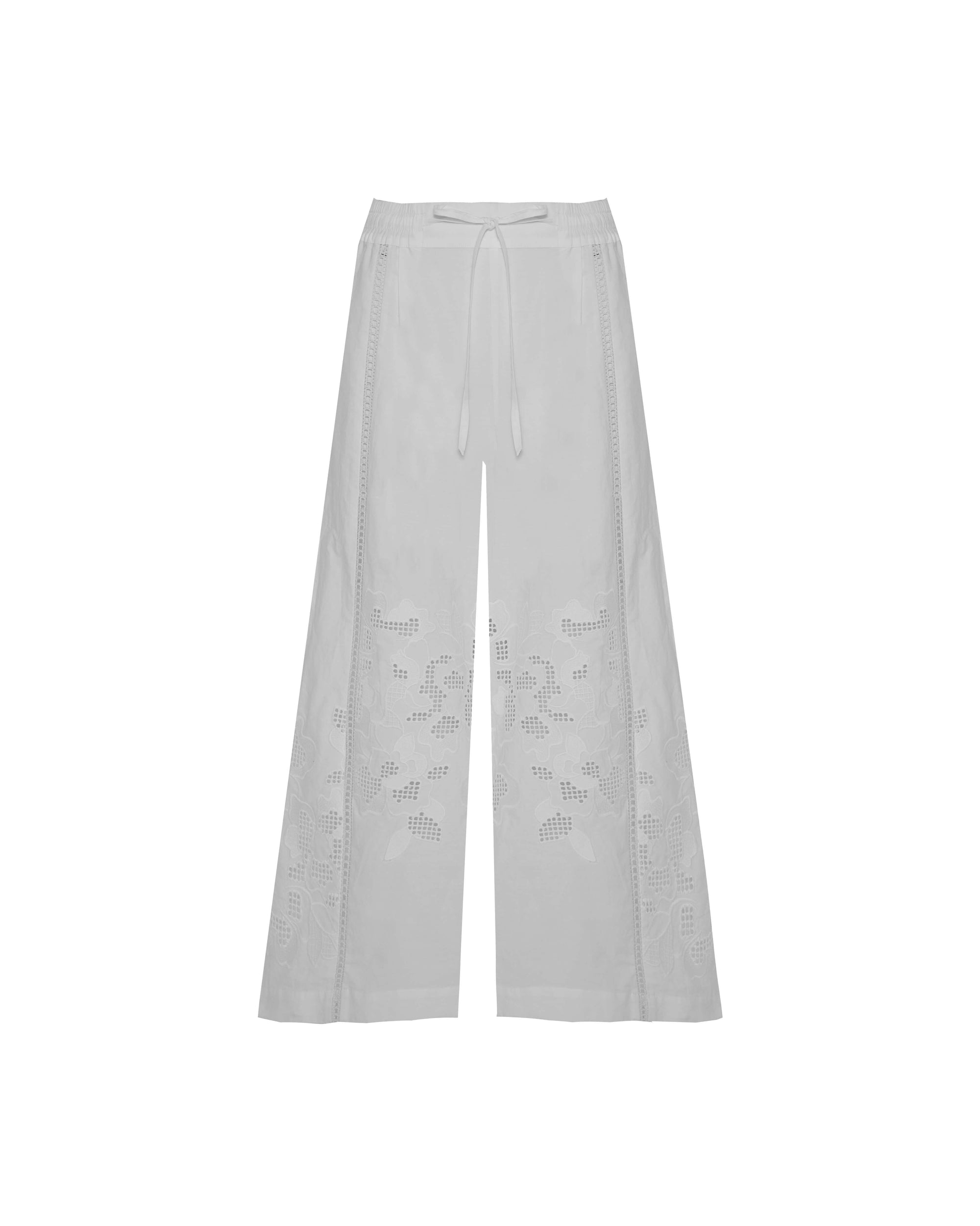 WIDE-LEG TROUSERS WITH EMBROIDERY