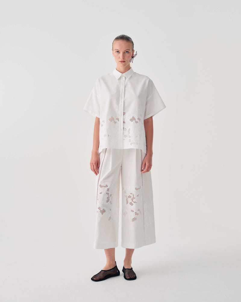 WIDE-LEG TROUSERS WITH EMBROIDERY