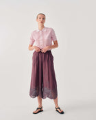 WIDE-LEG TROUSERS WITH HAND-MADE EMBROIDERY