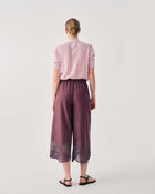 WIDE-LEG TROUSERS WITH HAND-MADE EMBROIDERY