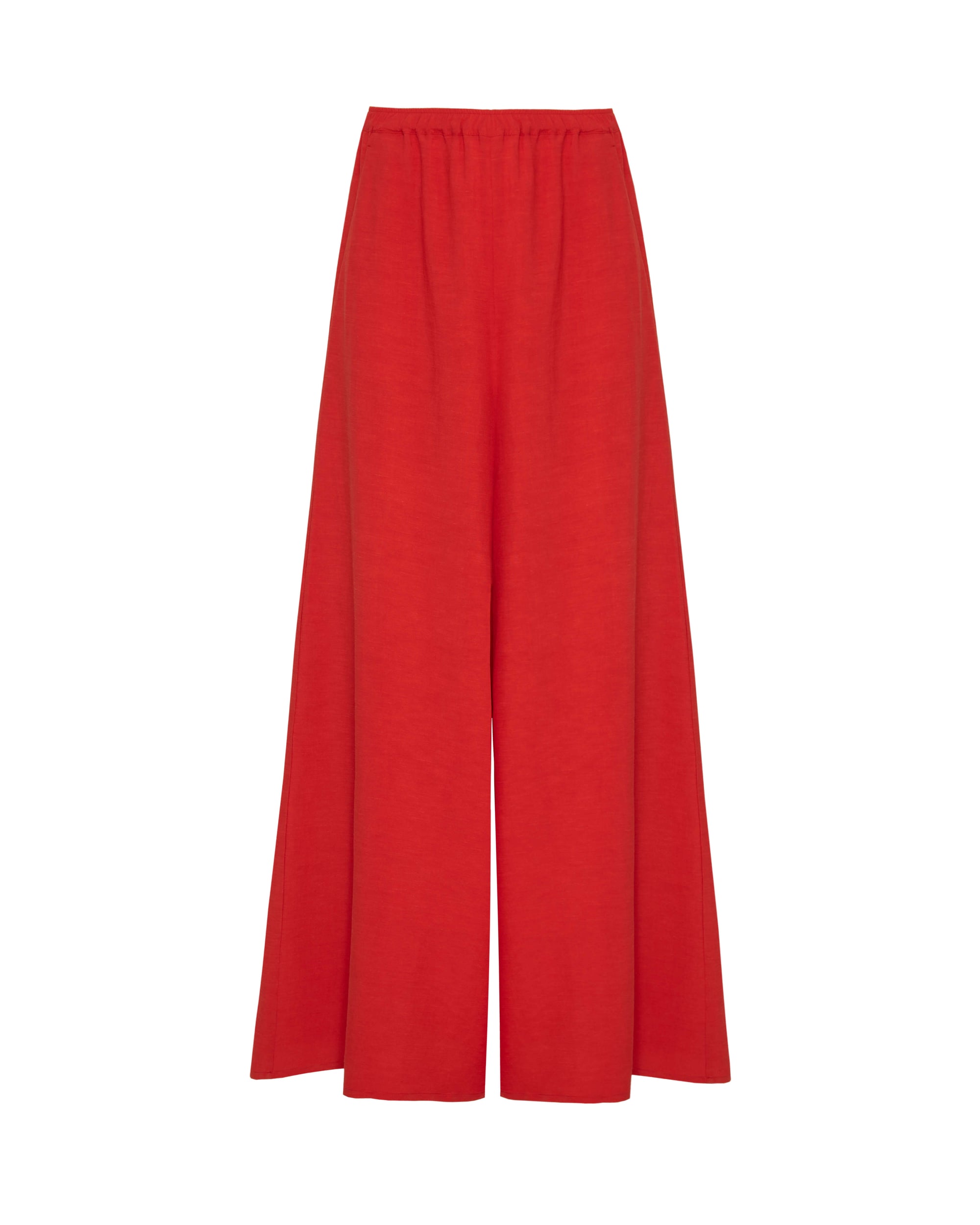 WIDE-LEG TROUSERS WITH ELASTIC WAIST AND FLUID FIT
