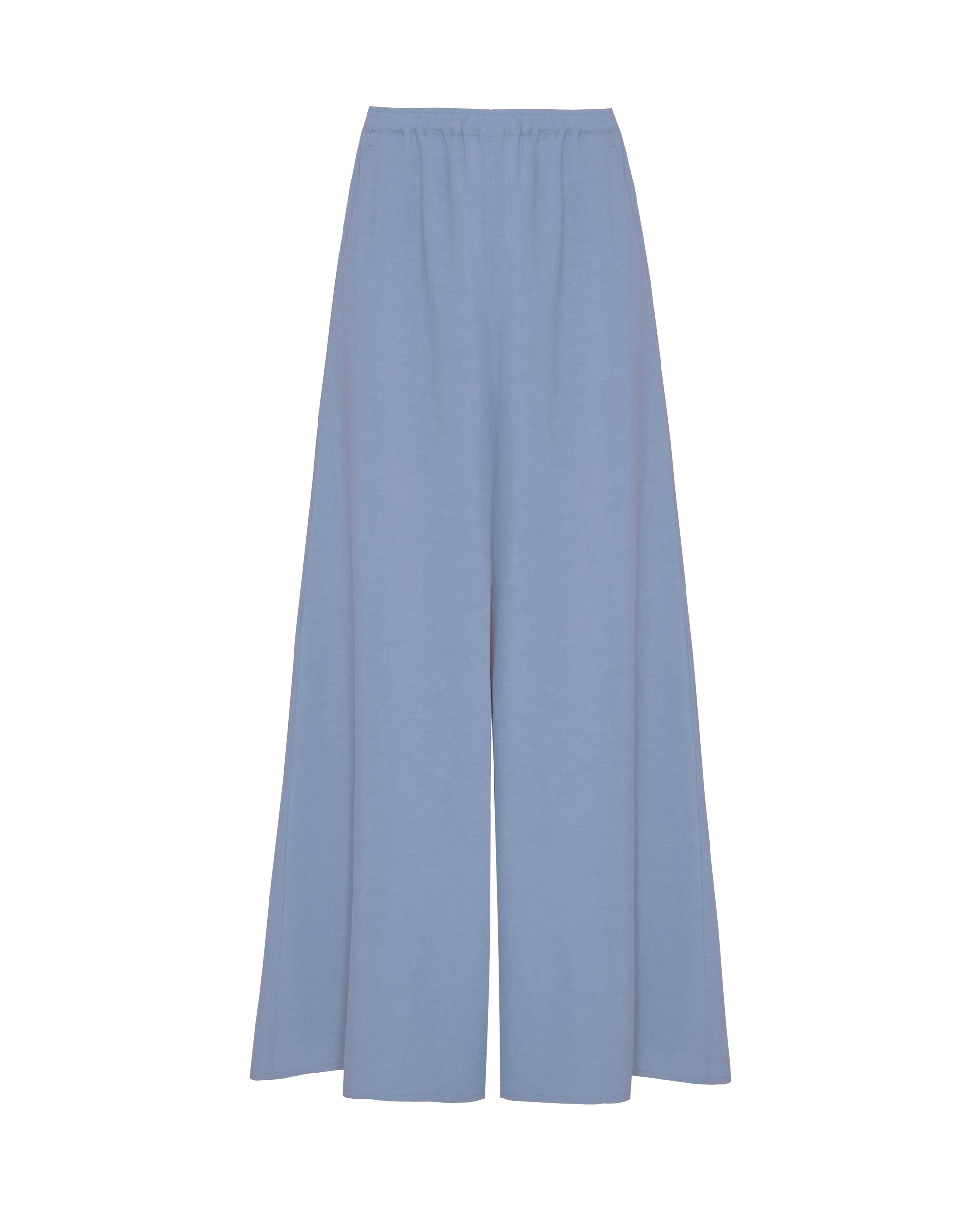 WIDE-LEG TROUSERS WITH ELASTIC WAIST AND FLUID FIT