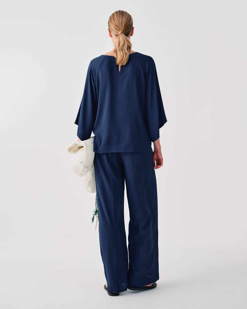 PALAZZO TROUSERS IN SILK BLEND