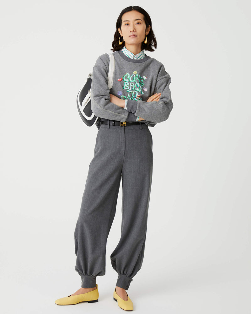 beatrice b grey balloon trousers in wool+23FA1868KRIP_90