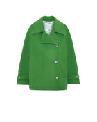 green oversized cloth peacoat