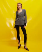 beatrice b slim jacket with round collar+23FA3891KRIP_90