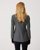 slim jacket with round collar