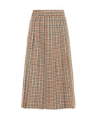 gored checked skirt