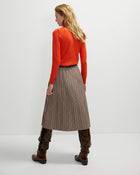 gored checked skirt