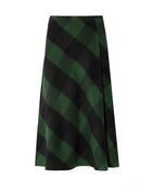 round checked wool skirt