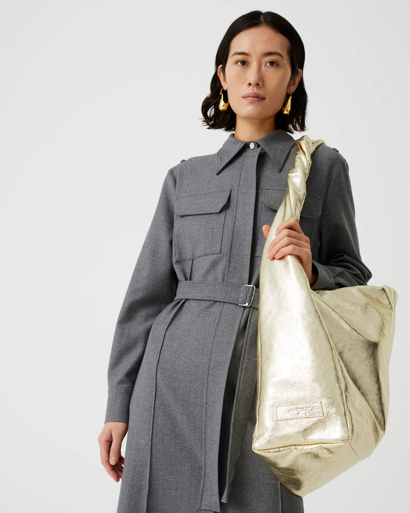 shirt dress with cargo pockets