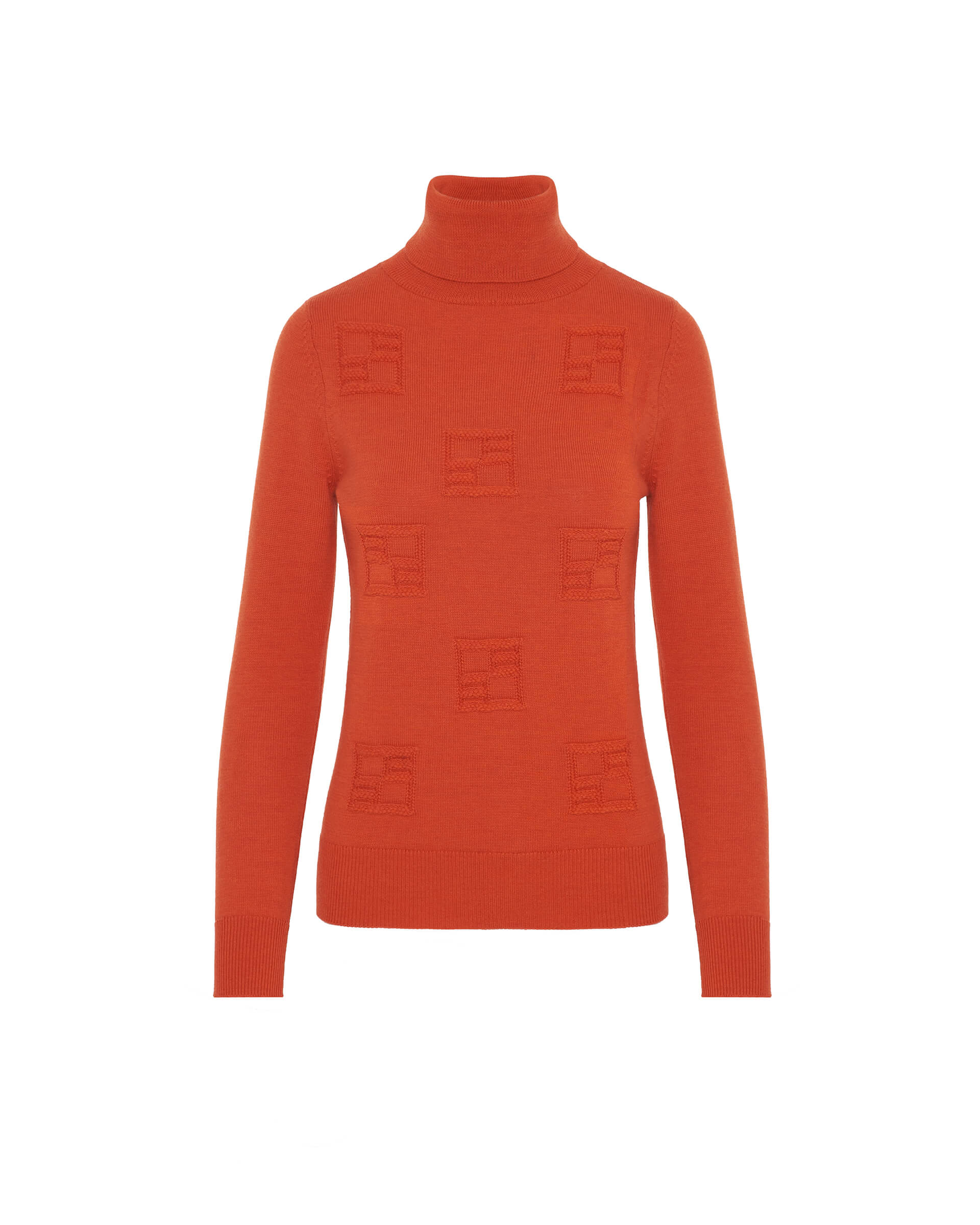 monogram orange sweater